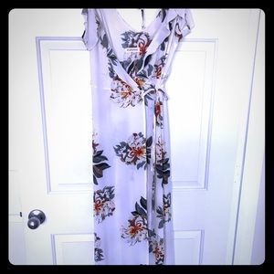 Long summer wrap maxi dress